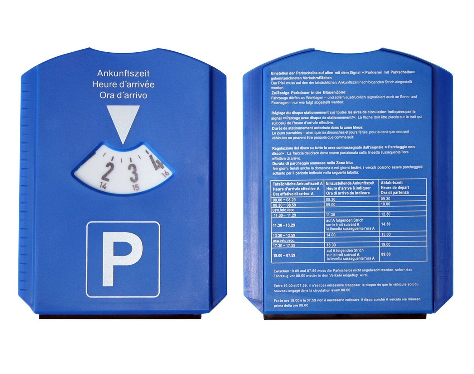 Disque de stationnement Max4Car avec grattoir à glace et raclette en caoutchouc