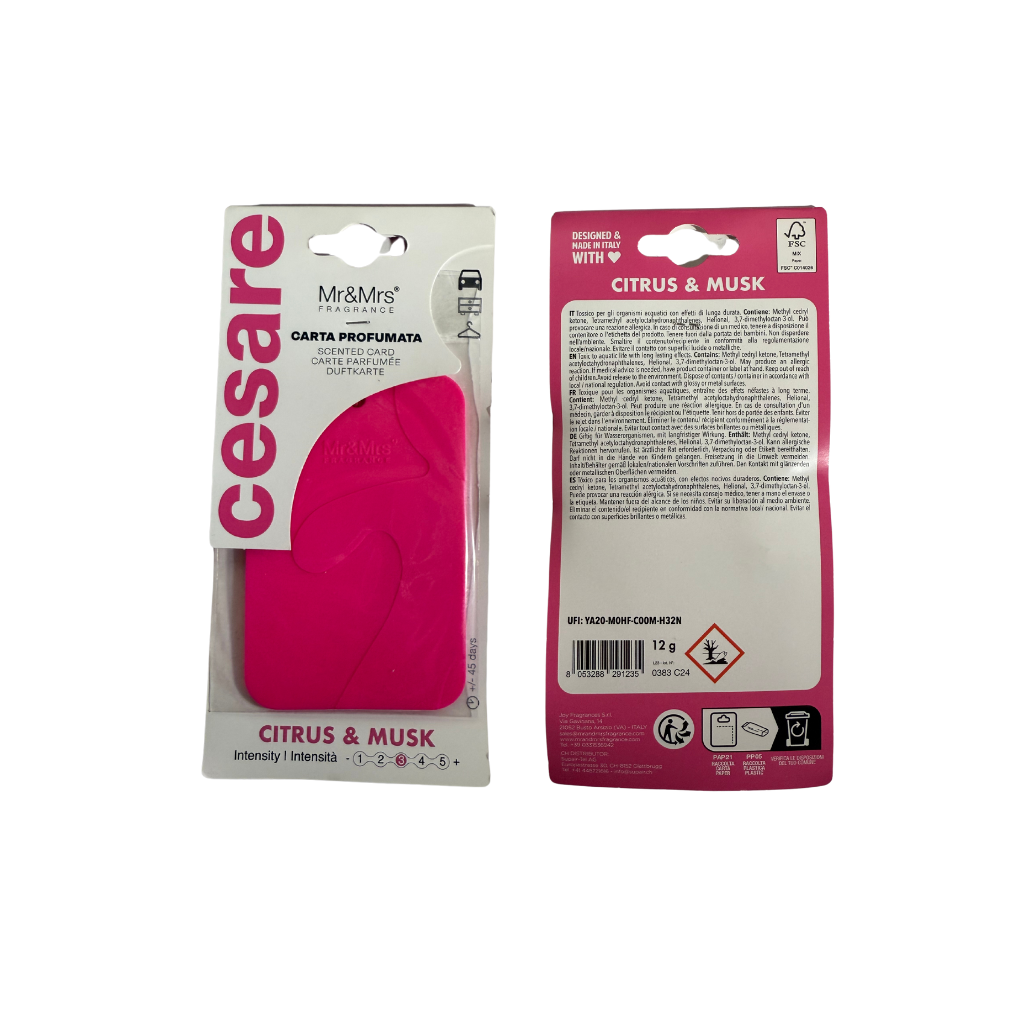 Carte parfumée Cesare Mr&Mrs Citrus & Musk