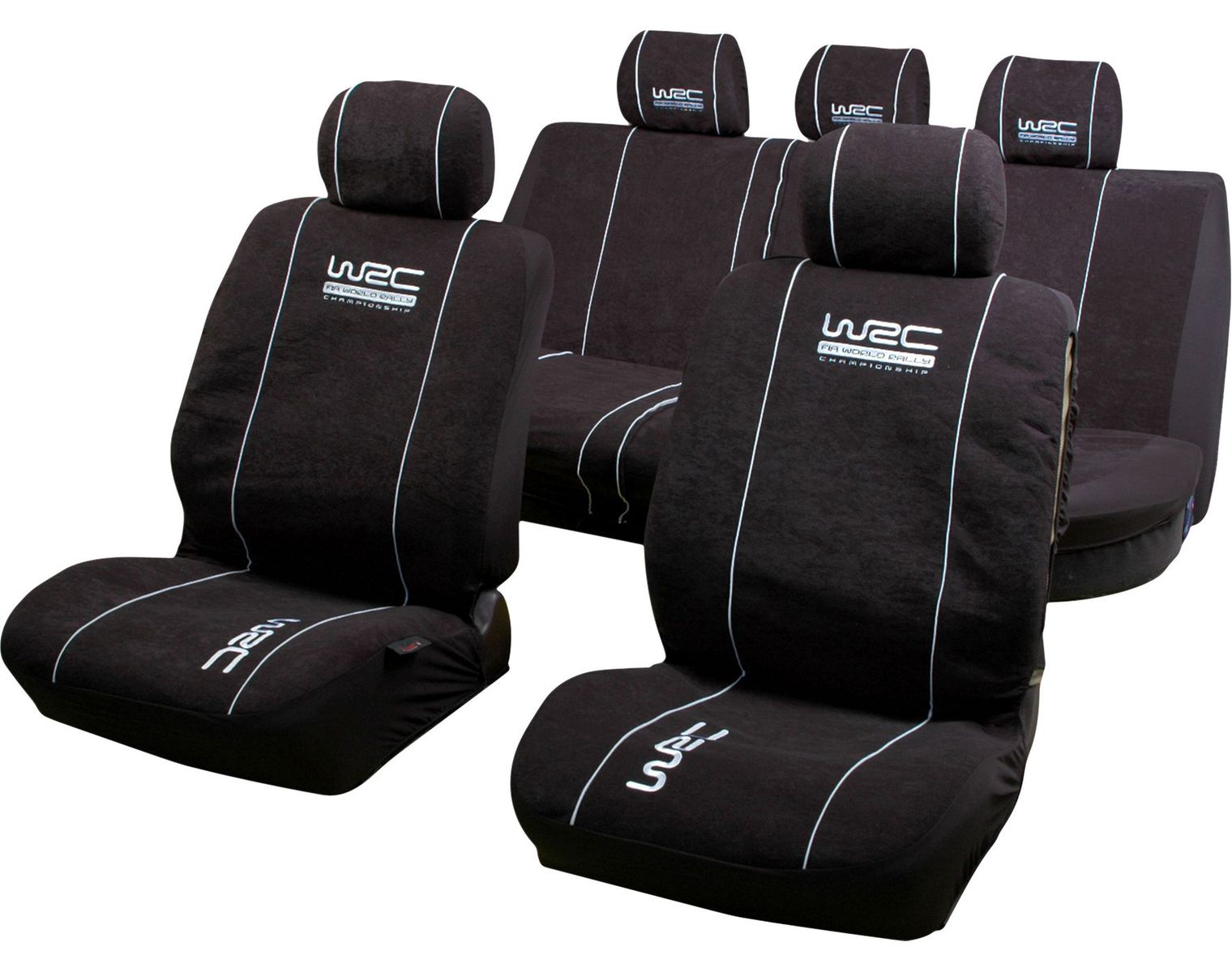 WRC Sitzbezug-Set, 5-teilig, universal, schwarz