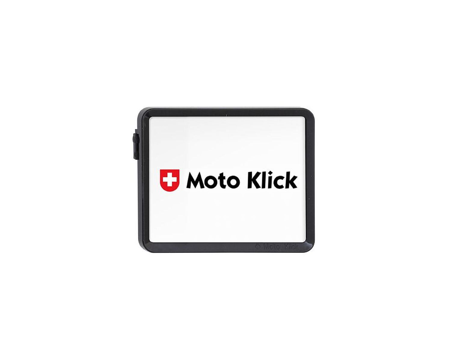 SwissKlick MotoKlick Cadre de plaque d'immatriculation Moto, noir