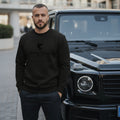 Maison Viantis Pullover Schwarz Bestickt