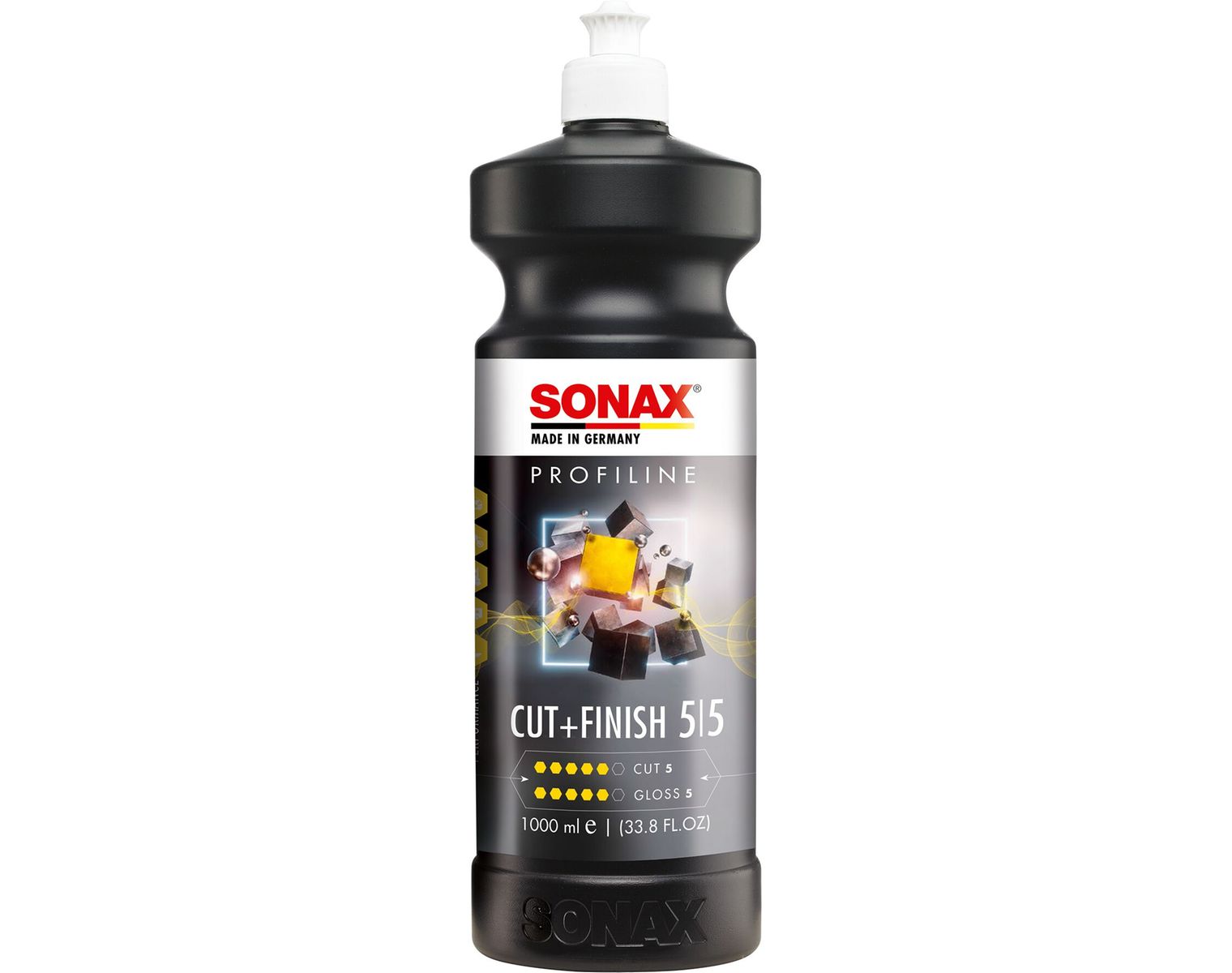 SONAX PROFILINE Cut + Finish, sans silicone, 225300, flacon de 1 litre