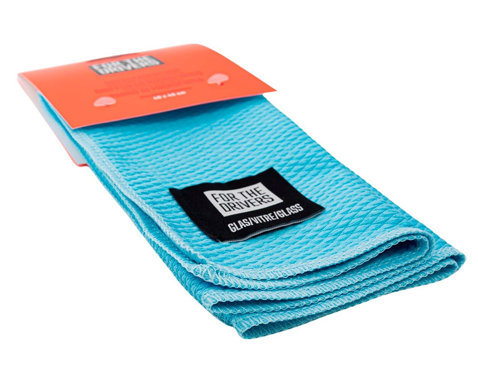 FOR THE DRIVERS Chiffon microfibre pour vitres, 40 x 40 cm, bleu clair