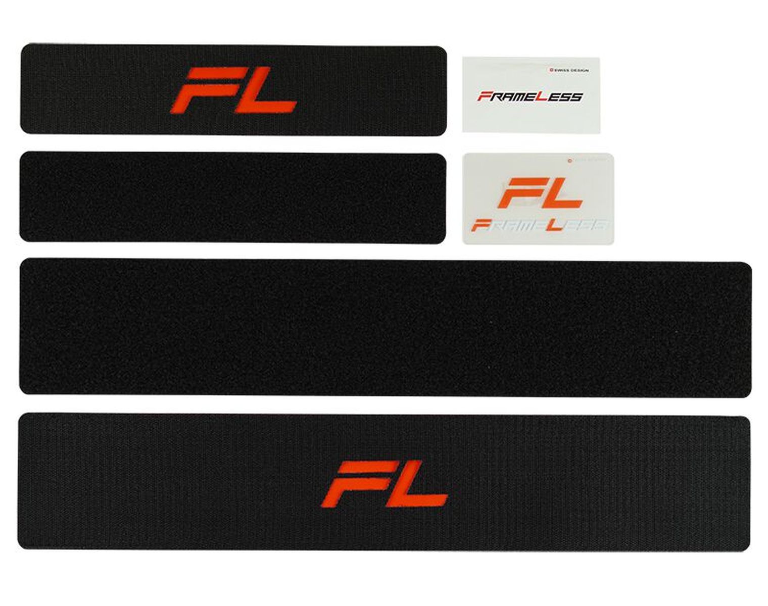 FRAMELESS Support de plaque d'immatriculation sans cadre, set pour deux véhicules, 30 x 8 cm / 50 x 11 cm