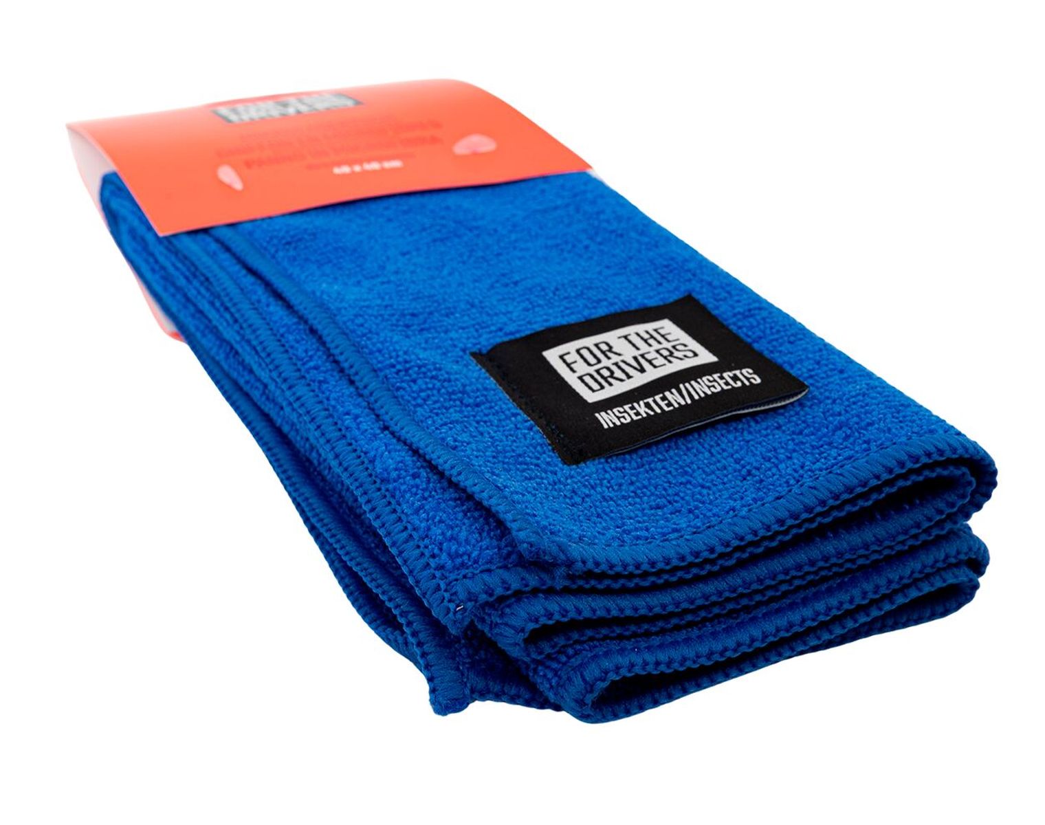 FOR THE DRIVERS Chiffon microfibre insectes, 40 x 40 cm, bleu foncé